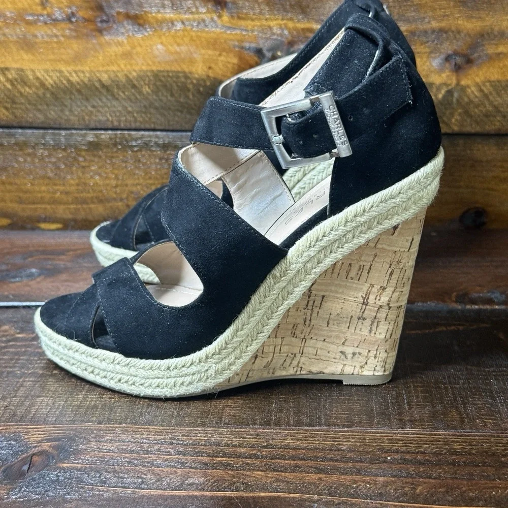 Charles by Charles David‎ Espadrille Strappy Cork Wedge Women's 7.5 M